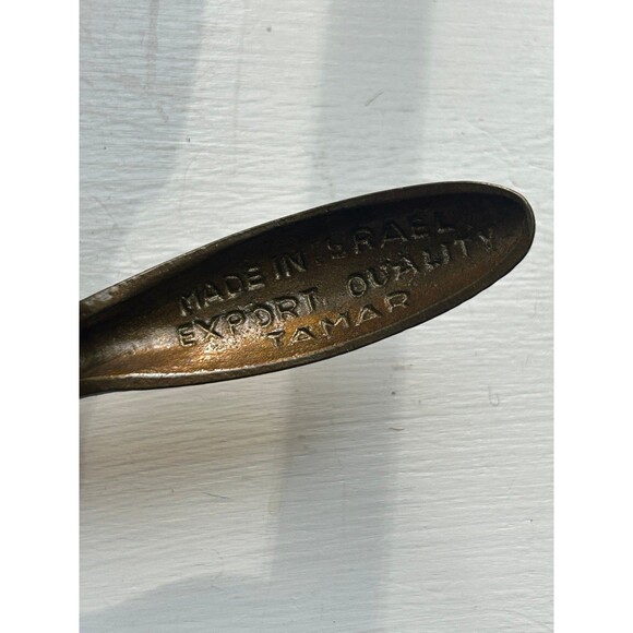 Vintage Brass Nutcracker by Tamar – Made in Israel – Hammered Brass enamel - Picture 5 of 7